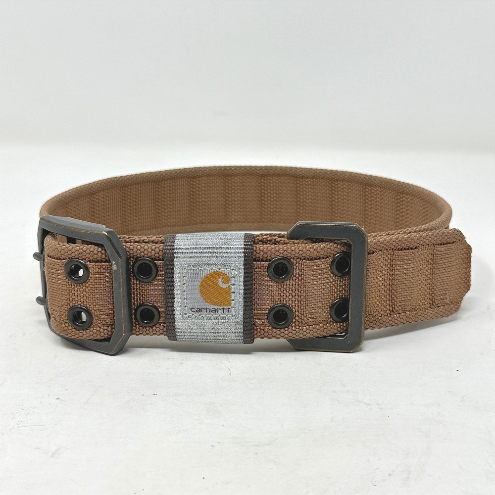 Carhartt Tradesman Dog Collar Brown Heavy Duty Nylon Reflective Large 28 Inch